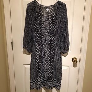 Old Navy sheer XL sheath dress block white